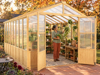 Wooden Greenhouse Built for Year-Round Growing, Cedar Frame, Polycarbonate Panels, 10x13 Ft Indoor Space — product view 2