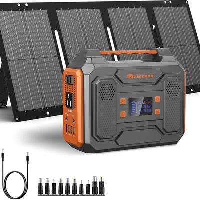 300W Portable Solar Generator with 60W Panel for Camping and Outdoor Use