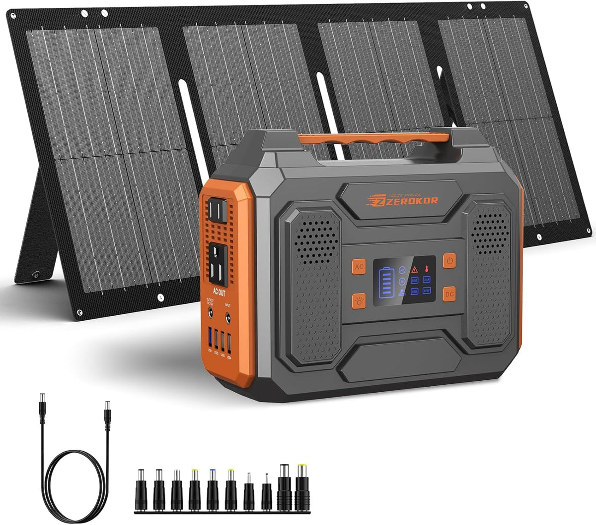 300W Portable Solar Generator with 60W Panel for Camping and Outdoor Use