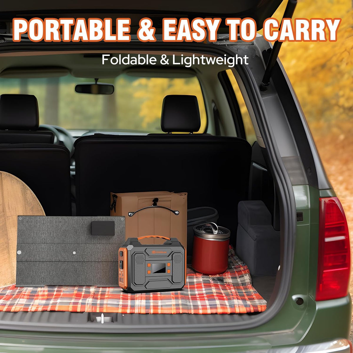 300W Portable Solar Generator with 60W Panel for Camping and Outdoor Use