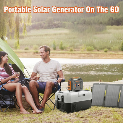 300W Portable Solar Generator with 60W Panel for Camping and Outdoor Use