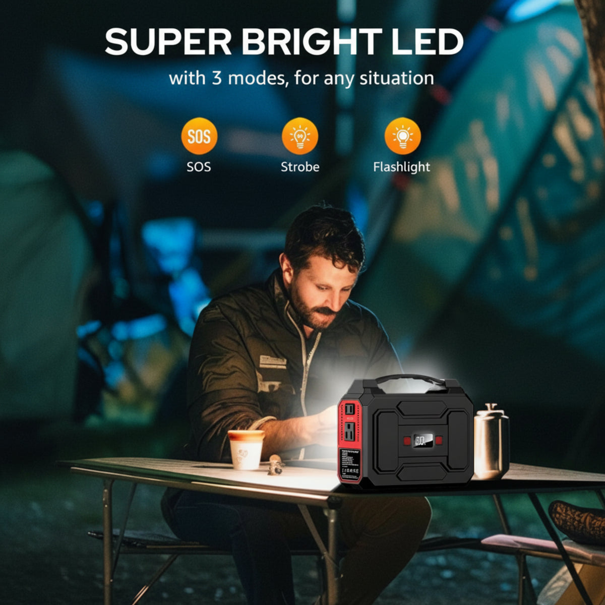 Solar Powered Generator, 100W Portable Power Station with Solar Panels 40W — product view 2