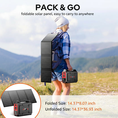 Solar Powered Generator, 100W Portable Power Station with Solar Panels 40W — product view 7
